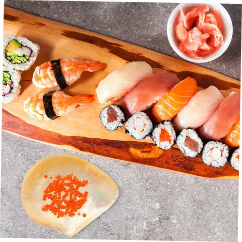 Vista 3 de Plato de caviar de cáscara de caviar, plato de desayuno, platos para servir aperitivos, platos de carne, platos de comida con concha natural