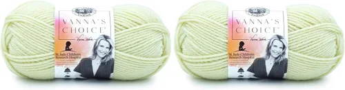 Vista 62 de Lion Brand Yarn (1 madeja) Hilo Vanna's Choice, mármol gris