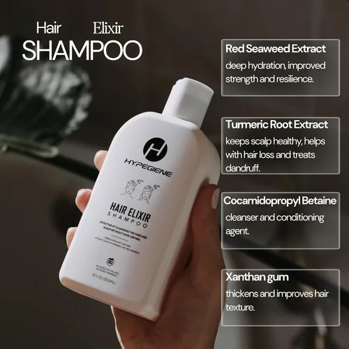 Vista 4 de Champú orgánico anticaspa – Nutre, repara y ayuda a fortalecer todo tipo de cabello – Sin parabenos, sin sulfatos – Champú hidratante de cúrcuma