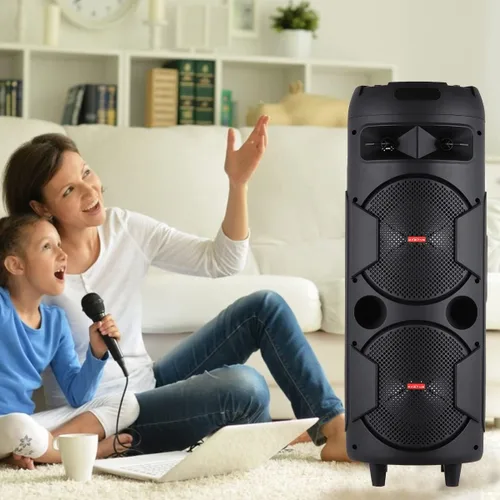 Vista 8 de Altavoz Bluetooth inalámbrico dual del partido de 8" para el canto
