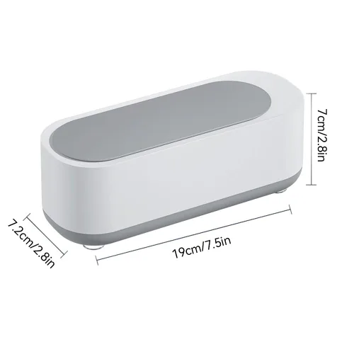 Vista 2 de Limpiador ultrasónico de joyas, 8.5 fl oz, portátil, 45000Hz/s, máquina profesional de limpieza ultrasónica para gafas, anillos, aretes, collares