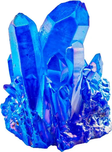 Vista 17 de Rockcloud - Escultura de cristal de cuarzo arcoíris con recubrimiento de titanio, geoda natural, druzy, piedra preciosa para decoración del hogar