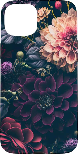 Vista 9 de Dahlia Flower Moody Dark Floral Pink and Purple Pattern Case for iPhone 17