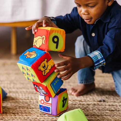 Vista 8 de Melissa & Doug K 's Juego de bloques blandos para combinar y construir para niños