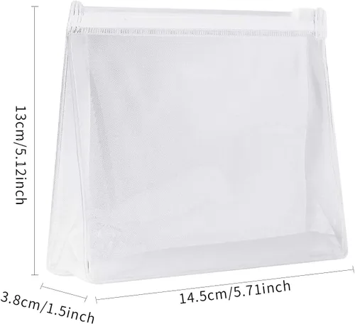 Vista 2 de JIAKAI 12pcs Mini Pequeño PVC Transparente Plástico Cosmético Organizador Bolsa Bolsa Con Cierre De Cremallera Para Viajes De Vacaciones, Baño Y