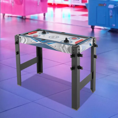 Vista 6 de Mesa de juego múltiple 5 en 1, mesa de juego combinada con hockey, billar, ping pong, tiro con arco, baloncesto para el hogar, sala