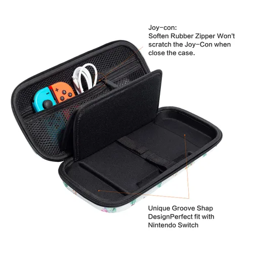 Vista 6 de Lokigo Switch Carry Case Compatible for Nintendo SwitchSwitch OLED, Portable Switch Carrying Case for Boys Girls with 16 Game Card Slots for Console