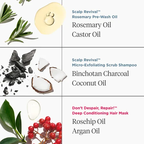 Vista 8 de Briogeo Healthy Hair Delights - Kit de regalo de reparación de cabello limpio para todo tipo de cabello, máscara de acondicionamiento profundo