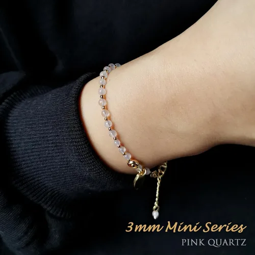 Vista 4 de Morchic - Pulsera ajustable de pulgadas para mujer, con mini cuentas de gemas naturales, serie de dijes de gemas de energía, regalo de cumpleaños