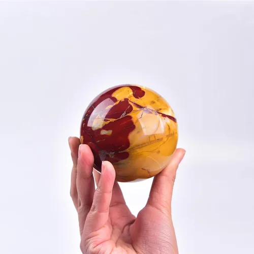 Vista 27 de JIC Gem Piedra Natural de Jaspe Africano Cristal de Curación Esfera Adivinación Bola de Piedra Preciosa, Feng Shui Reiki Aura Decoración