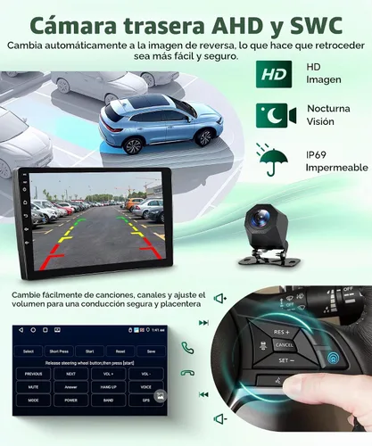 Vista 5 de para Honda Civic 2006-2011 Estéreo de coche Android Carplay inalámbrico Soporte para Android Auto inalámbrico con WiFi Navegación GPS Cámara
