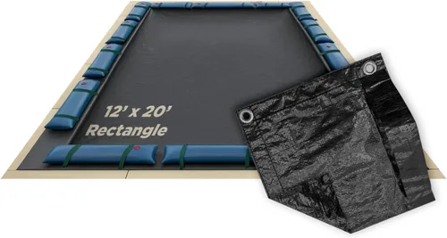 Vista 58 de Buffalo Blizzard Supreme Plus - Cubierta rectangular para piscina de invierno de 12 pies x 20 pies, color tostado/plateado, resistente para piscinas