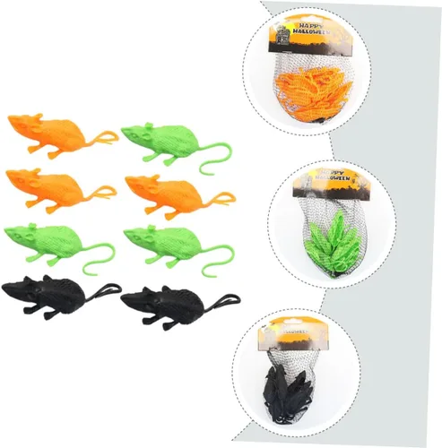 Vista 9 de 18Pcs Realistic Simulated Mouse Toys Halloween Decor Party Layout Props Small Lightweight PE Material for Scary Pranks and Indoor Display