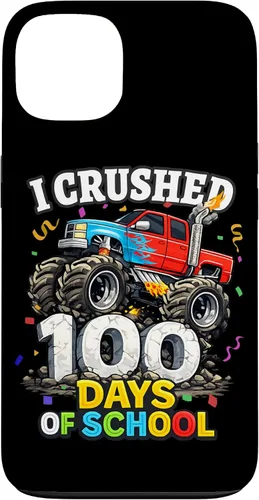 Vista 7 de I Crushed 100 Days of School - Monster Truck 100th Day Boys Case for iPhone 16