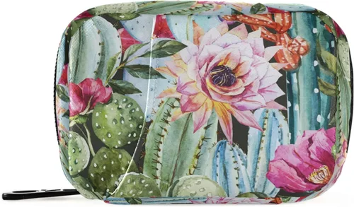 Vista 16 de Naanle Pastillero floral de colibrí de 7 días con cremallera, organizador de píldoras de viaje con cremallera, funda semanal portátil