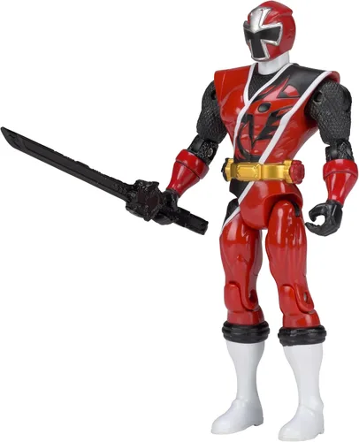 Vista 3 de Figura de héroe de acción Ranger Power Rangers Ninja Steel de 5 pulgadas, Rojo (Red Ranger)