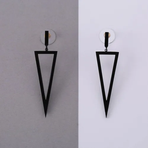 Vista 4 de LILIE&WHITE Pendientes colgantes de triángulo de metal para mujer, joyería de disfraz