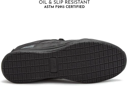 Vista 5 de Avia Focus - Zapatos antideslizantes negros para mujer, zapatos cómodos para el trabajo, enfermería, restaurantes y caminatas, Negro