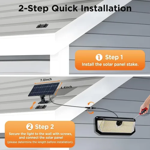Vista 15 de SyouHome - Luces solares de movimiento para exteriores, 388 LED 4000 LM luces de inundación solares