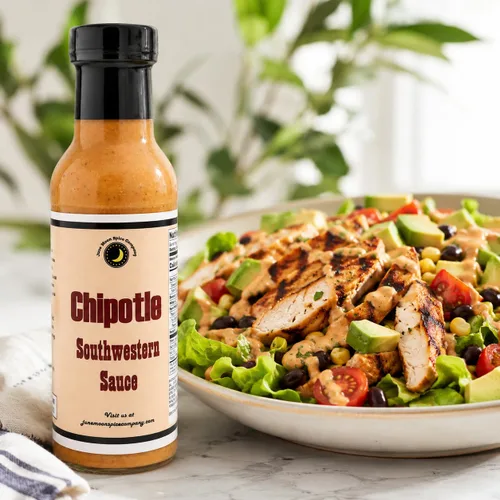 Vista 7 de Premium Salsa Chipotle Southwestern Fabricado en pequeños lotes Botella de 12 onzas líquidas con tapa de bloqueo de sabor Salsa Chipotle