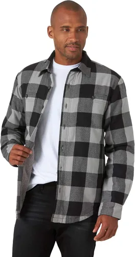 Vista 21 de Wrangler Authentics Men's Long Sleeve Sherpa Lined Shirt Jacket Índigo