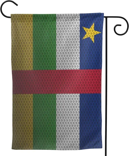 Vista 4 de Flag Of The Central African Republic Garden Flag 28"x40" Inch Double Sided Garden Flags Home Lawn Outdoor Decor Flags Party Banner Welcome Flag