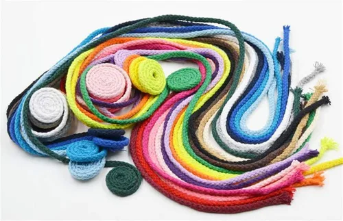 Vista 3 de Cuerda de macramé de 5 mm * 295 pies, cuerda de algodón natural de 8 hebras trenzadas para manualidades, hilo de algodón para tejer, para colgar