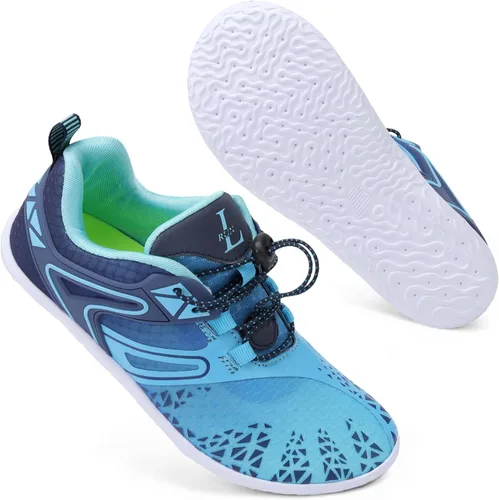Vista 8 de L-RUN Zapatos de agua para hombre y mujer, zapatos de agua descalzos para senderismo, secado rápido, calcetines acuáticos para natación, buceo