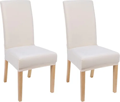 Vista 50 de smiry - Fundas para sillas de comedor de terciopelo elástico y suave, extraíbles, Terciopelo, Beige