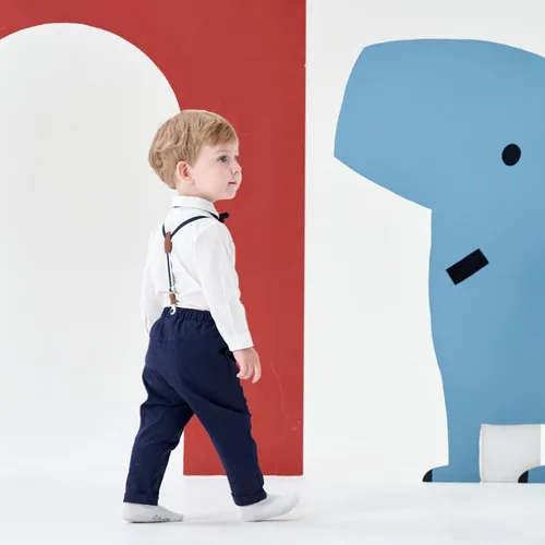 Vista 6 de famuka Conjunto de traje de tirantes para niños pequeños y niñas