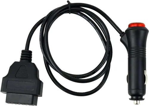 Vista 6 de Encendedor con botón de interruptor a OBD2 16Pin conector hembra ECU Cable 12V DC Fuente de alimentación (1M/3.3ft) Cambiar encendedor