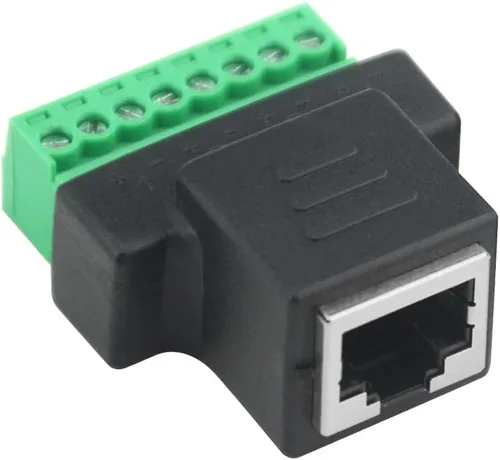Vista 4 de WMYCONGCONG 4 unids RJ45 conector de terminal de tornillo RJ45 8P8C hembra a conector de terminal de tornillo de 8 pines para Cat7 Cat6 Cat5 Cat5e