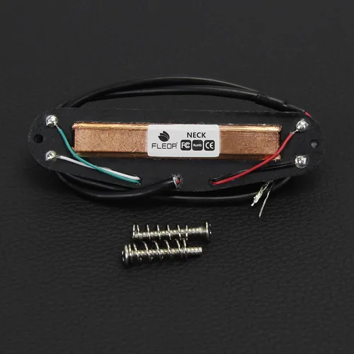 Vista 4 de FLEOR Alnico 5 Hot Dual Rail Humbucker Pastilla de tamaño de bobina única 6-7K Humbucker Pickup, negro