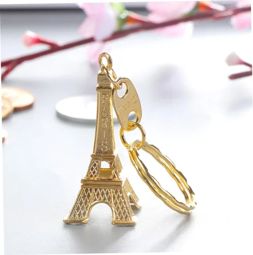 Vista 7 de Abaodam 72 Pcs Vintage Tower Keychain French Keyring Womens Backpack Purse Eiffel Tower Charms Eiffel Tower Key Holder Pogoda Key Pendant Eiffel