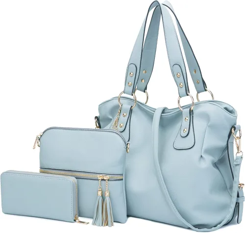 Vista 8 de Juego de carteras y carteras para mujer, bolso grande con cartera, 3