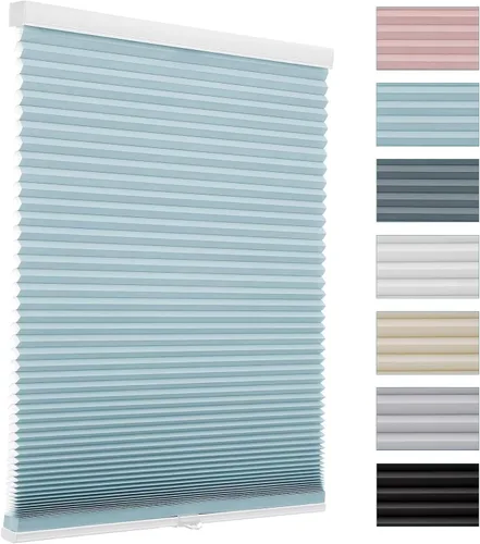 Vista 13 de MYshade Persianas celulares de tamaño personalizado, persianas opacas sin cordones para dormitorio, baño, sala de estar, control de luz, persianas