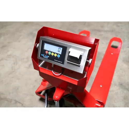 Vista 2 de SellEton SL-5000-PJP - Báscula de paletización con impresora integrada, báscula de almacén de 5,000 libras x 1 libra, gato manual resistente