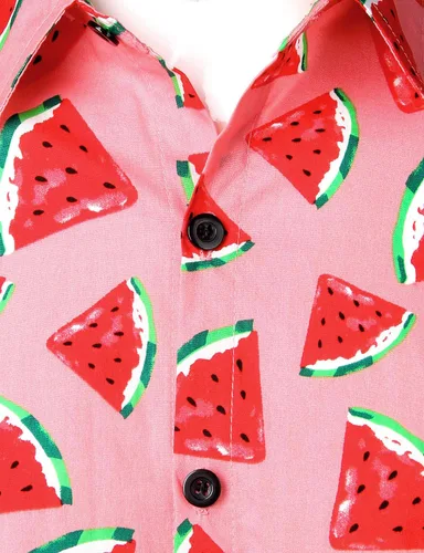 Vista 3 de Jogal - Camisa hawaiana, de manga corta, con botones, de algodón, para hombre