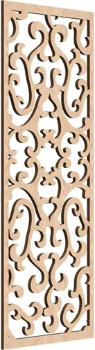 Vista 16 de 9 3/8 pulgadas de ancho x 24 3/8 pulgadas de alto x 1/4 de alto Smithfield paneles de pared de madera con calado, abedul