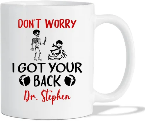 Vista 20 de Taza de té blanca personalizada con nombre quiropráctico de 11 onzas, 15 onzas, taza de café quiropráctico personalizada, taza de café quiropráctica