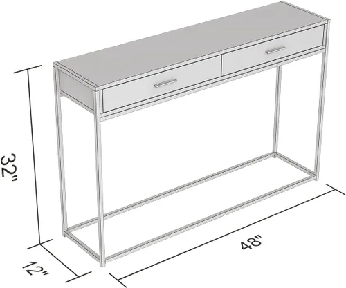 Vista 3 de Safdie & Co. Mesa de consola, madera recuperada marrón