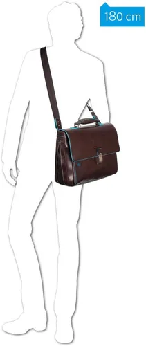 Vista 2 de Piquadro Maletín extensible de la cartera de la computadora con el compartimiento de Ipadipadair, Azul oscuro, talla única , portafolios