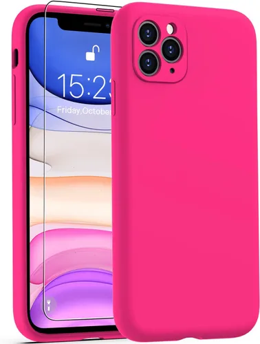 Vista 33 de DEENAKIN Funda de silicona compatible con iPhone 12 con protector de pantalla, mejora la protección de la cámara, funda protectora suave y flexible