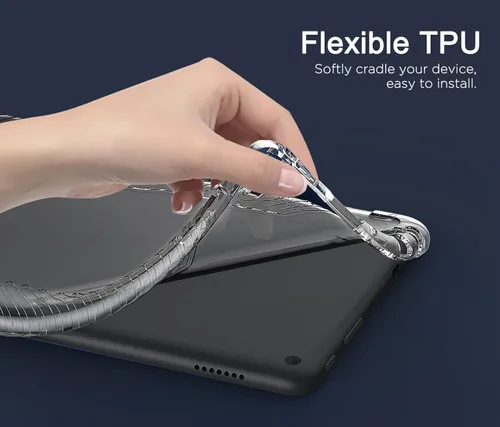 Vista 8 de MoKo Funda para tableta Amazon Kindle Fire HD 8 y 8 Plus (12ª generación - versión 2024/2022) de 8 pulgadas, ultra transparente, suave, flexible