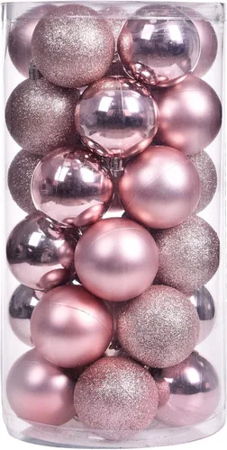 Vista 11 de 30 unidades de adornos de bola de Navidad, decoraciones de árbol irrompibles de 2.36", bola colgante perfecta para decoración de fiestas navideñas