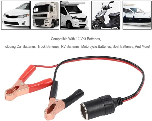Vista 5 de CHEDA Adaptador de corriente de 12 V para encendedor de cigarrillos, compatible con cualquier accesorio de coche de 12 V, baterías de 12 voltios
