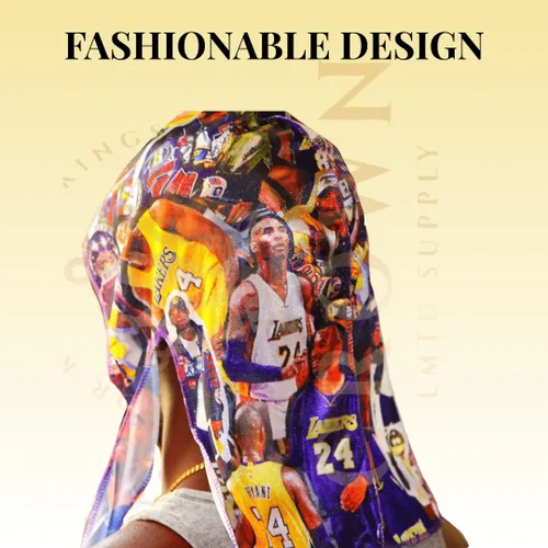 Vista 33 de Art Silky Durag con colas largas y anchas, durags de tela de seda suave satinada para mayor comodidad y compresión
