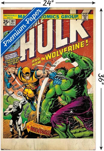 Vista 3 de 24x36 Marvel Comics Wolverine - Póster de pared con cubierta, 36 pulgadas de largo x 24 pulgadas de ancho, versión sin marco