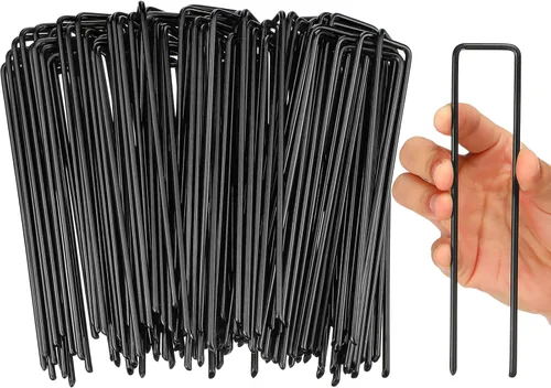Vista 9 de Therwen - 100 estacas de césped artificial de 6 pulgadas para paisajes Verde