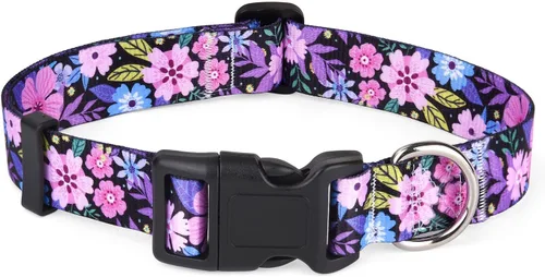 Vista 56 de Mihqy - Collar de perro, patrones geométricos florales, tribales, bohemios, collar de estilo étnico, suave y ajustable, para perros pequeños